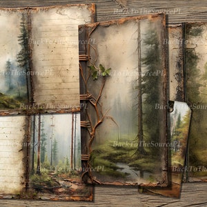 Old Forest Junk Journal Kit, Gothic Papers, Scrapbooks, Old Insert, Vintage Ephemera, Collage Sheet, Digital Folder, Instant Download,Nr 052 Bild 7