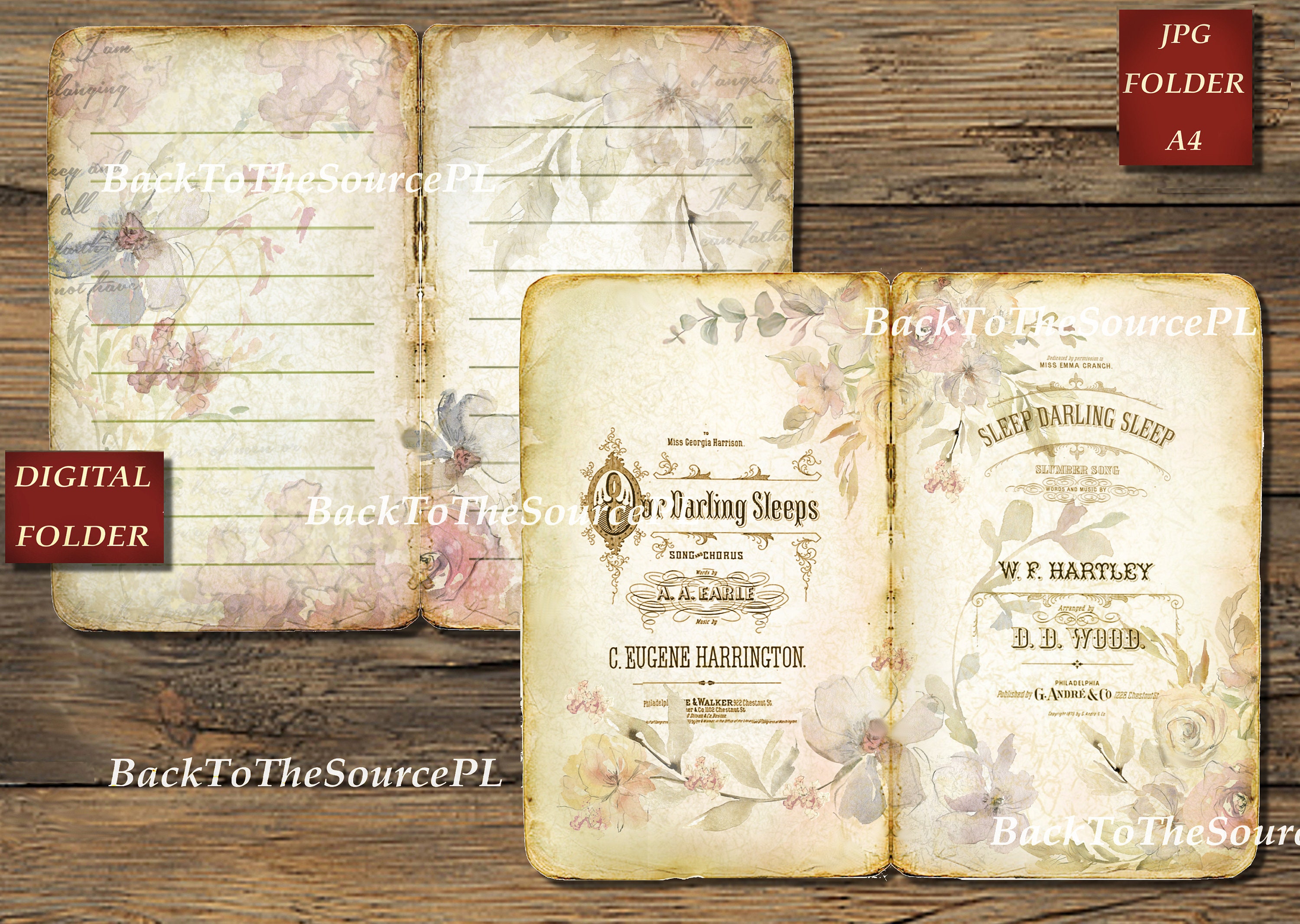 Junk Journal Kit Scrapbook Paper Purple Journal Shabby Etsy