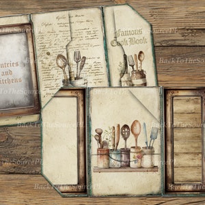 Old Pantries and Kitchens Junk Journal Kit, Part 2, Printable EphemeraVintage Collage Sheets, Scrapbooks Supplies, Digital Folder, Nr.049