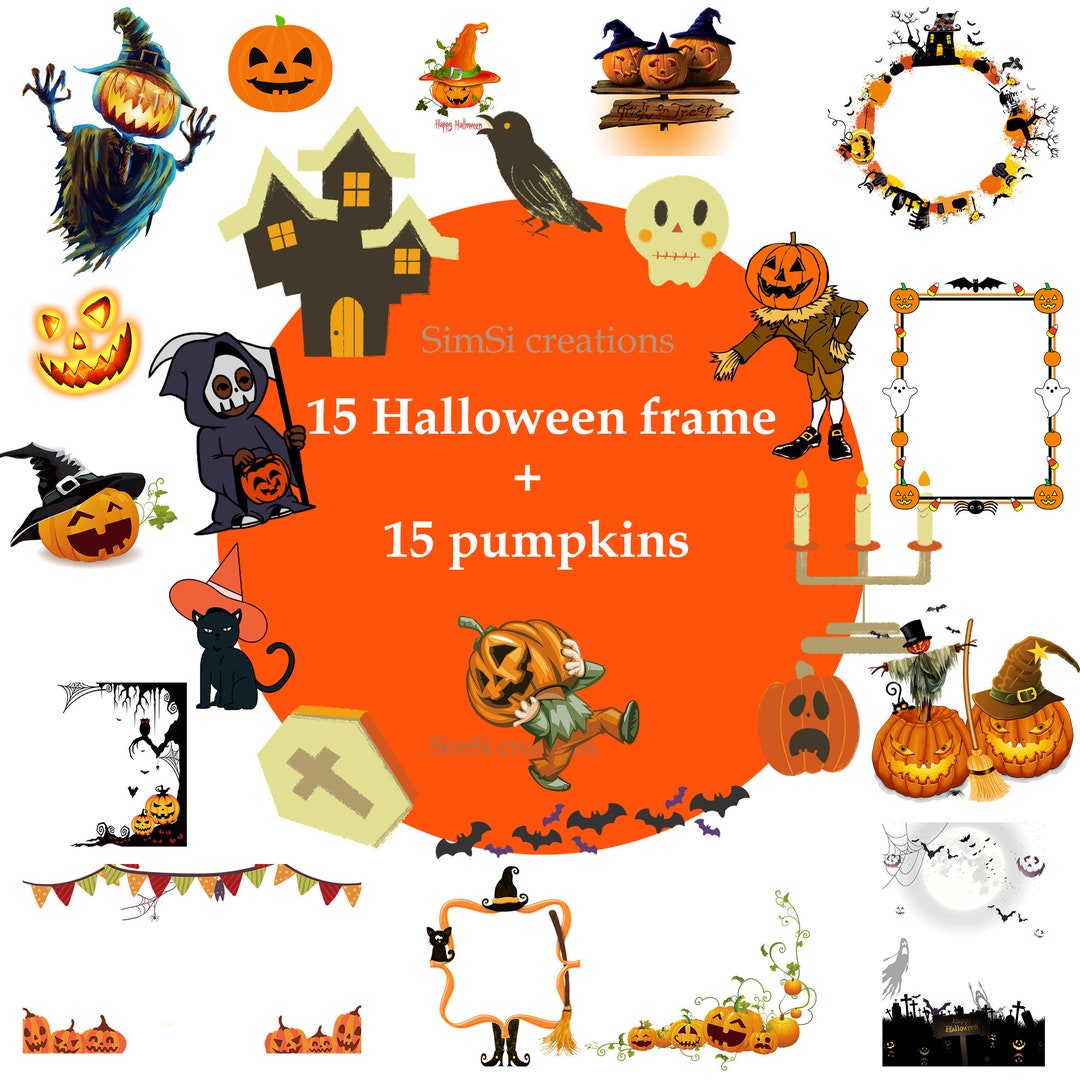 Halloween Frames Clipart Digital Halloween Frames Clipart halloween
