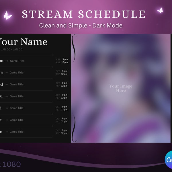 Stream Overlay Simple Black & White Twitch Youtube Streamer Vtuber ...