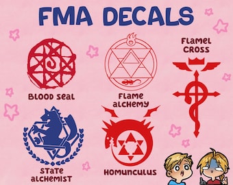FMA Symbols Decal – Alchemist Anime Car Laptop Sticker