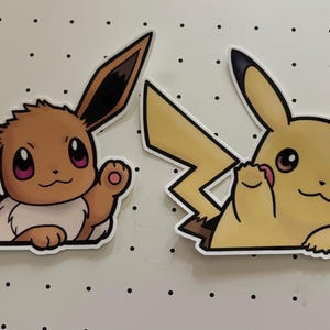 エレクトリックマウスエボリューションフォックスPkmnにインスパイアされたピーカーステッカーデカール車ノートパソコンウォーターボトル用