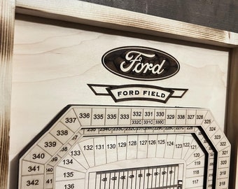 Laser Digital Cut File - Detroit Football Field - Digital files included - Digital File Only
