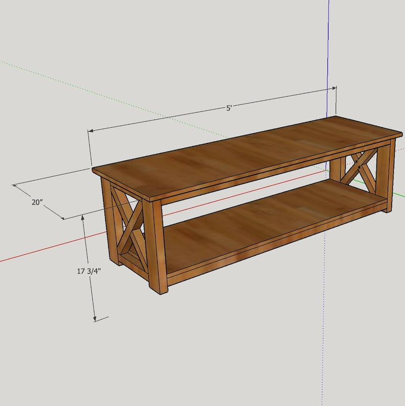 Farmhouse Coffee Table Plans With Pictures - Etsy