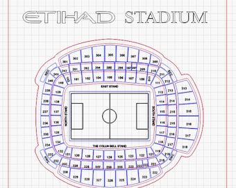 Laserutskuren digitalfil - Etihad Stadium - Digitala filer ingår - Endast digital fil