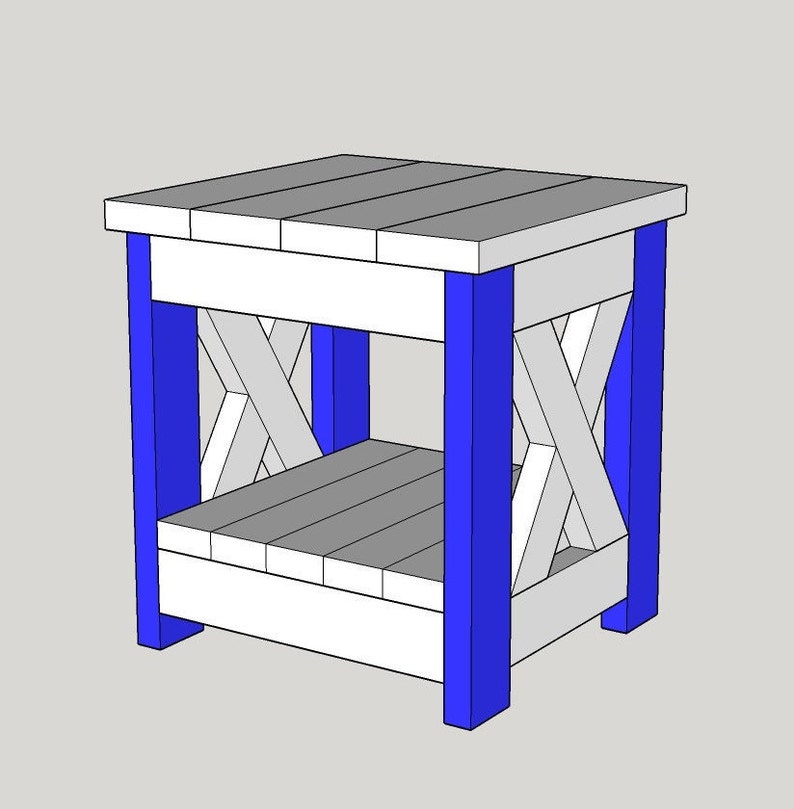 Farmhouse End Table Plans With Pictures Etsy