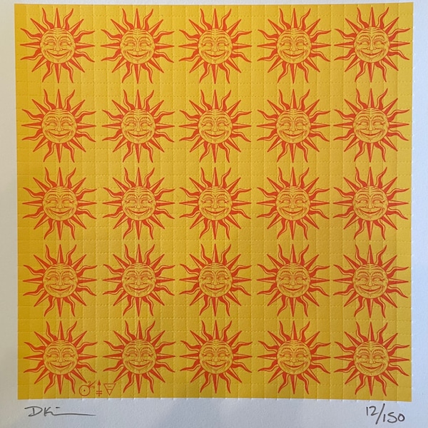 Orange Sunshine    Blotter Art by Donavan Kinyon