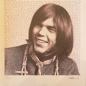 Neil Young - Blotter Art by Jim Blanchard