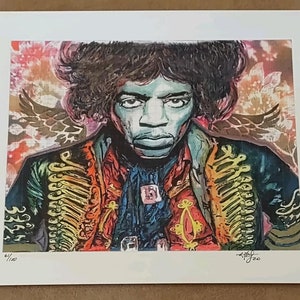 Jimi Hendrix Voodoo Child , Blotter Art by Chris Pienta