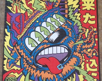 Blue Lady Man's Ruin Records Poster 1996 Frank Kozik Blue Lady