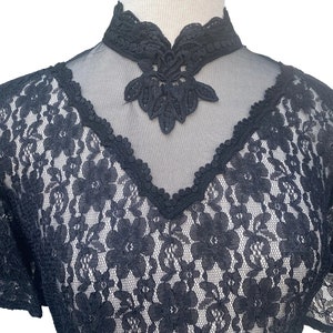 Vintage Black Dress - Medium