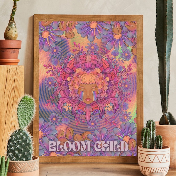 Maximalist Wall Art for Apartment Decor Boho | Hippie Room Decor for Zen Wall Art | Girly Wall Art for Teen Girl Decor | Printable Art