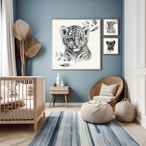 3er Set Kinderzimmer Drucke | Safari Kinderzimmer Dekor | Boho Kinderzimmer Dekor | Dschungel Kinderzimmer Dekor und Safari Animal Prints Boho Baby Boy