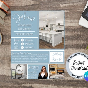 Net vermelde flyersjabloon, vastgoedflyer, vastgoedmarketing