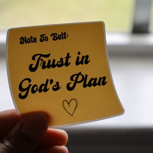 Trust In God&#39;s Plan (Premium Vinyl Sticker)