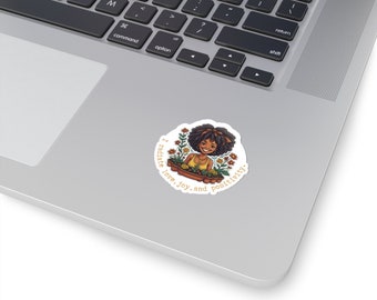 I radiate love, joy, and positivity : African American Woman Empowerment Stickers