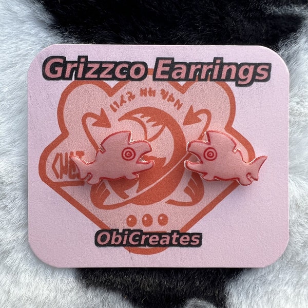 Splatoon Grizzco Fish Earrings/Pin