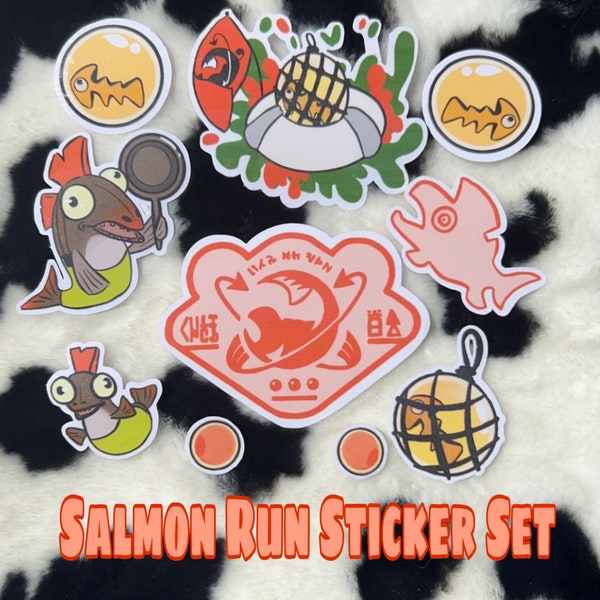 Splatoon Salmon Run Sticker Set