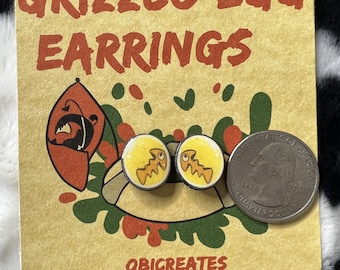 Splatoon Grizzco Egg Twin Earrings