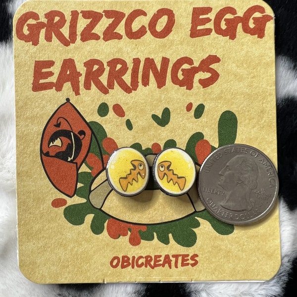 Splatoon Grizzco Egg Twin Earrings