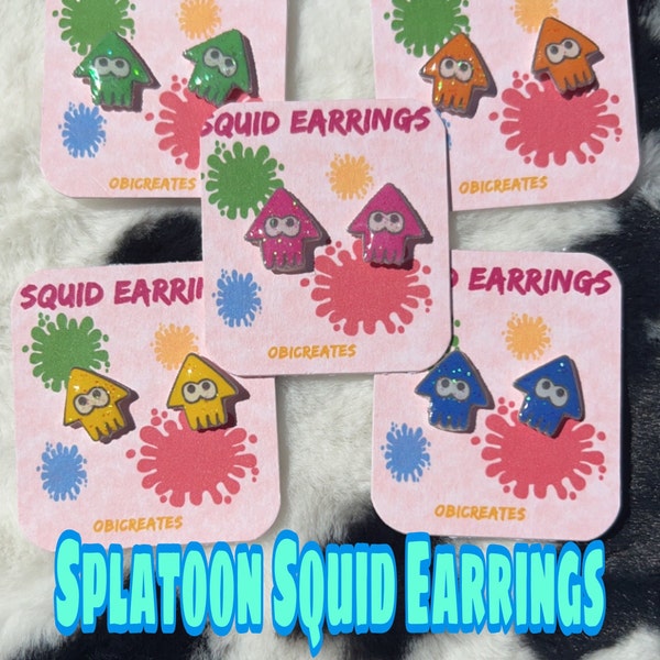 Splatoon Squid Earrings