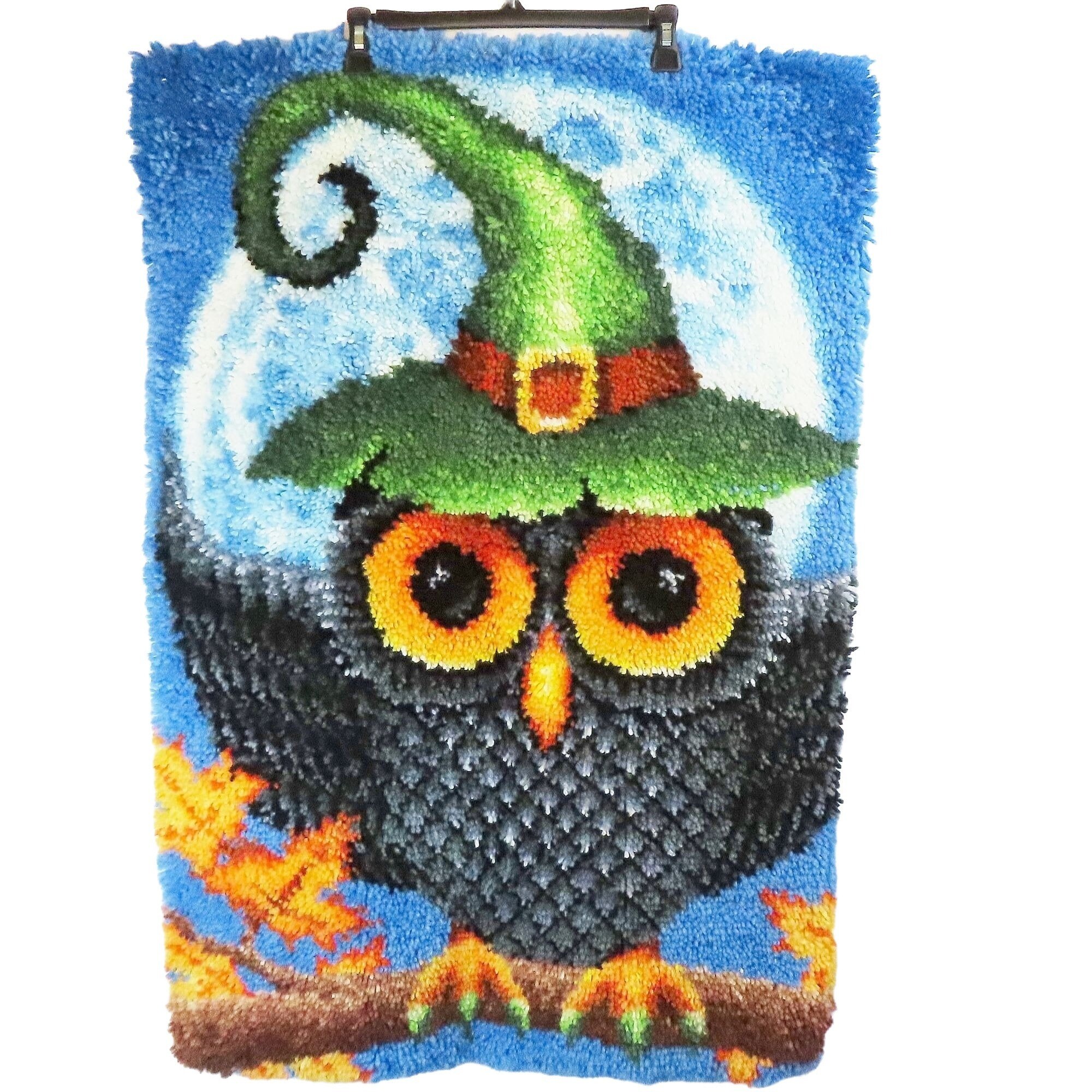 Owl Witches Halloween Rug Latch Hook Kits for Beginners