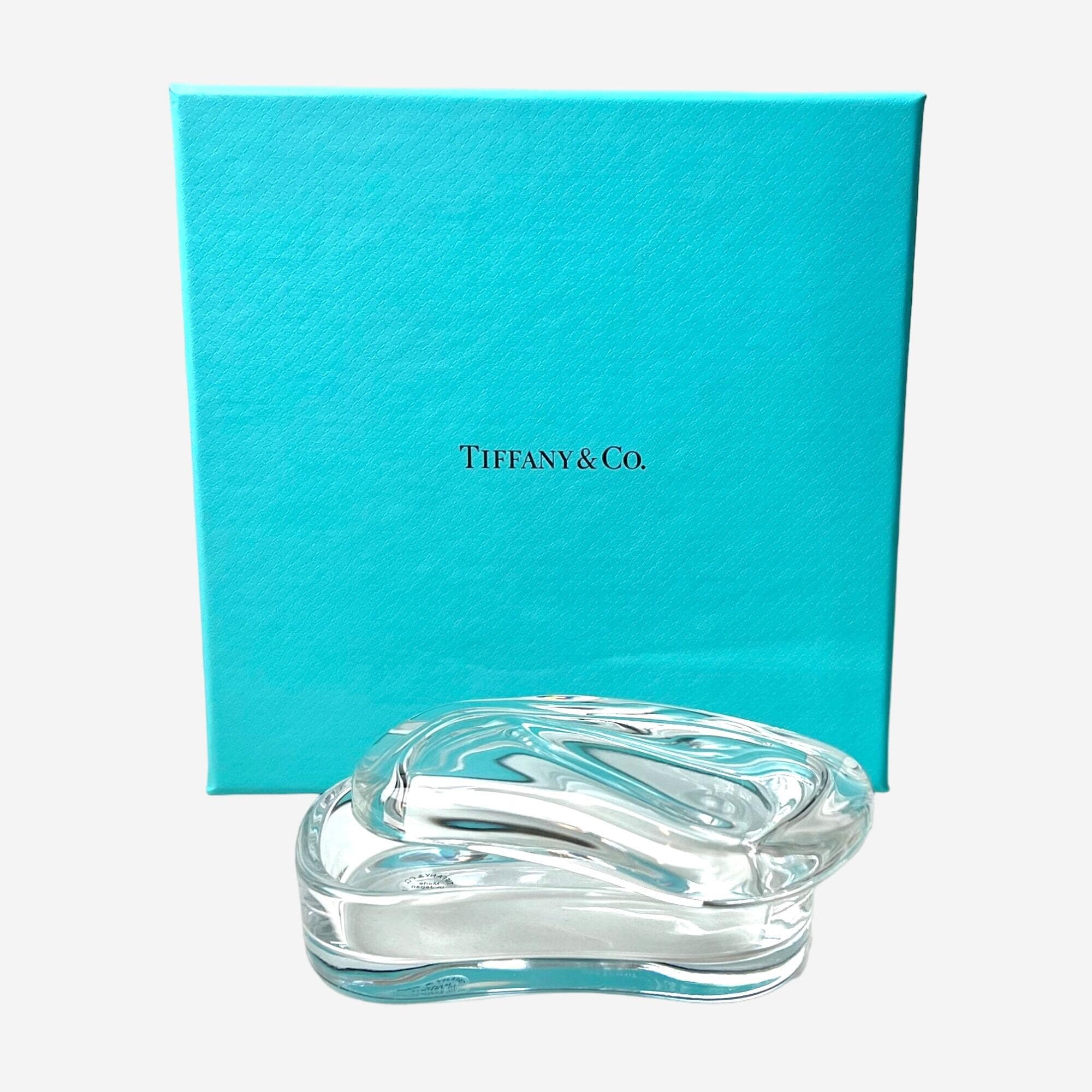 Tiffany & Co. Elsa Peretti Wave Crystal Jewelry Box Trinket Box W
