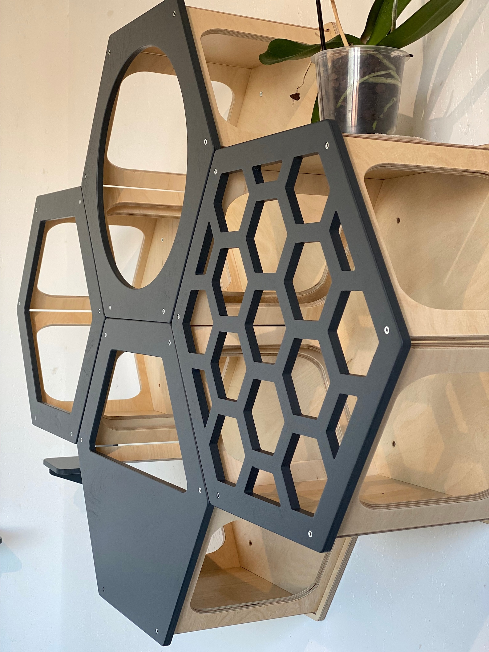 Set of Hexagon Cat Shelfs Included Steps Cat Furniture Cat Etsy