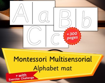 ABC Montessori Alphabet Mat,Preschool,Montessori Flashcards,Homeschool,Learning Materials,Educational Cards,PDF Printable, Instant Download