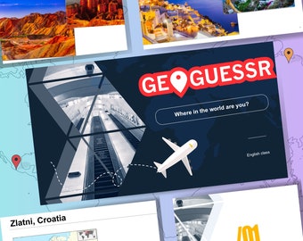 Geoguessr ESL Learning Activity / Homeschool / Piano di lezione ESL / Risorse didattiche / Lezione stampabile / Foglio di lavoro geografia / Oggetti di scena esl