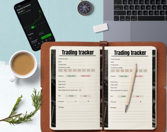 Daytrader Planner | Trading Planner | Bitcoin Planner|  Financial Organizer | Crypto | Bitcoin | Stocks | Market | Profit and Loss | Invest