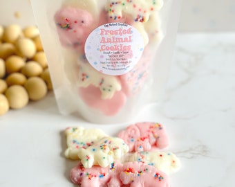 Iced Animal Cookie Wax Melts, Frosted Cookie Wax Melts, Novelty Food Product, Highly Scented Soy Wax Mlets, Food Shaped Wax Melts
