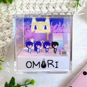 Omori 3D Cube Diorama/Shadow Box - Neighbors Room - Hero Kel Aubrey