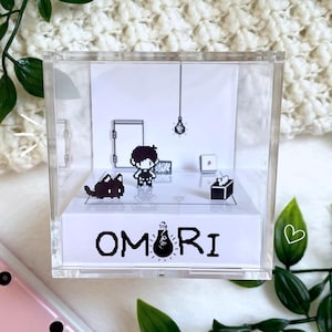 Omori 3D Cube Diorama/Shadow Box - Welcome To White Space - Mewo