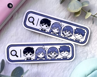 Omori Search Bar Sticker - Kel Aubrey Hero - Waterproof Matte Vinyl Stickers