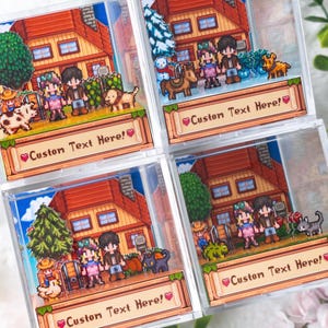 Stardew Valley CUSTOMIZABLE 3D Cube Diorama - Shadow Box, Gamer Gift, Couple Gift, Personalized Stardew Merch