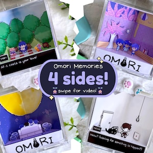 Omori Memories - Diorama 3D Cube/Shadow Box 4 faces