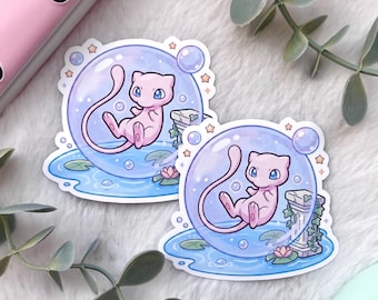 Mew Sticker - Pokemon - Waterproof Matte Vinyl Sticker