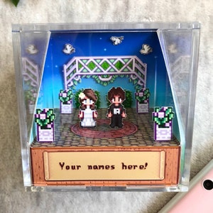 CUSTOMIZABLE Stardew Valley Wedding 3D Diorama Cube