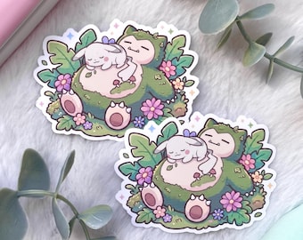 Mosslax & Peakychu Sticker - Pokemon - Waterproof Matte Vinyl Sticker