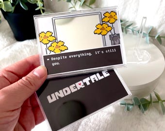 Undertale acryl spiegelstandaard - Undertale fanmerchandise - ondanks alles ben jij het nog steeds