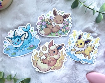 Eeveelutions Sticker Set - Pokemon - Waterproof Matte Vinyl