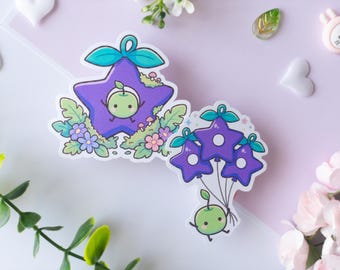 Stardrop Junimos Sticker Duo - Stardew Valley Cozy Game Stickers - Waterproof Matte Vinyl Stickers