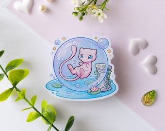Mew Sticker - Pokemon - Waterproof Matte Vinyl Sticker