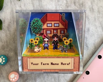 Cube diorama 3D PERSONNALISABLE Stardew Valley