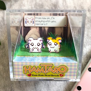 Hamtaro 3D Diorama Cube - Bijou - Ham Ham Heartbreak