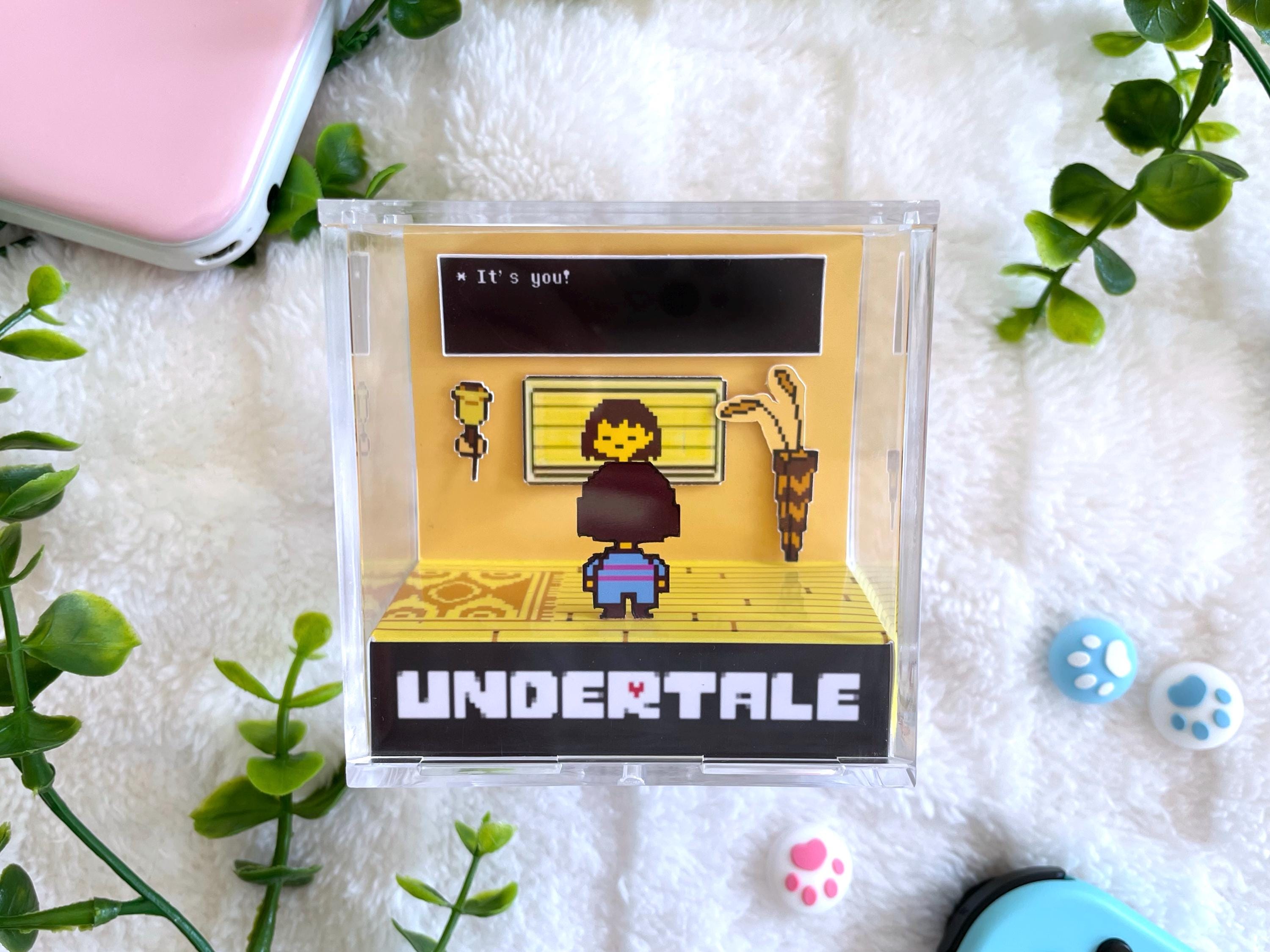 Undertale Dual Sided 3D Cube Diorama - Shadow Box, Gamer Gift
