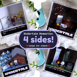 Undertale Memories - Diorama 3D Cube/Shadowbox 4 faces - Malgré tout, c'est toujours vous