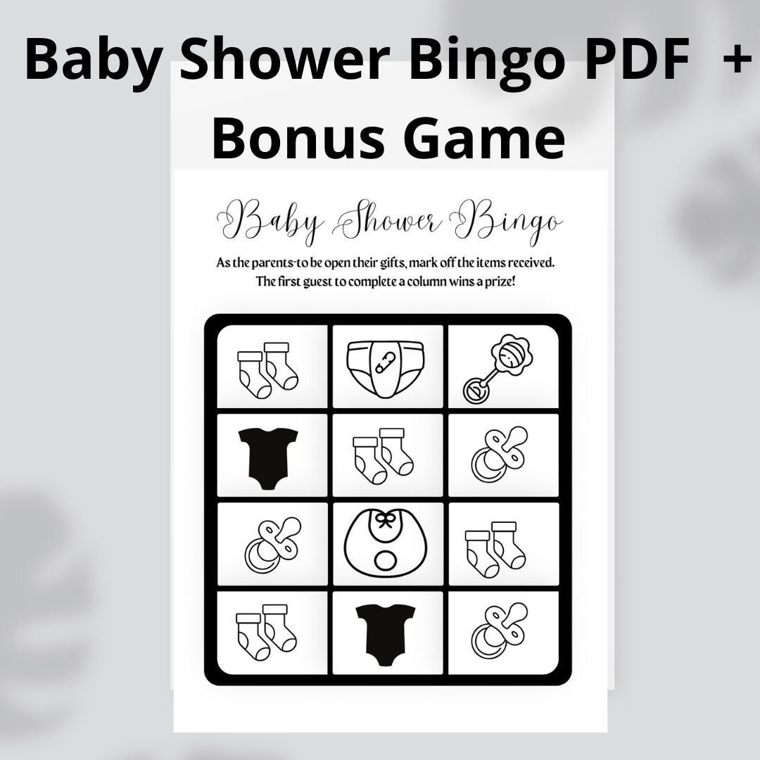 co-ed-baby-shower-bingo-printable-pdf-free-bonus-game-baby-shower-activity-pdf-etsy for Baby Bingo Printable Pdf Free Co-ed Baby Shower Bingo Printable PDF + Free Bonus Game! | Baby Shower Activity PDF - Etsy for Baby Bingo Printable Pdf Free